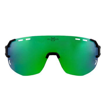 Bloovs Iten Sunglasses - Matte Black/Green Mirror