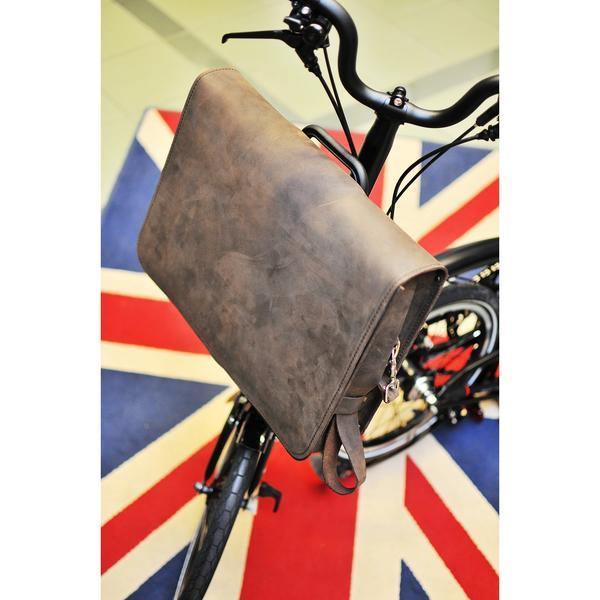 Souma Brompton Front Carrier Leather Messenger/Laptop Bag Dark Brown