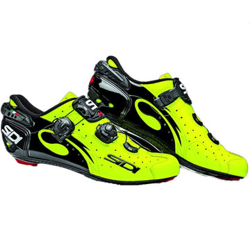 Sidi Wire Carbon Road Shoes - Black/Yellow Fluo - SpinWarriors