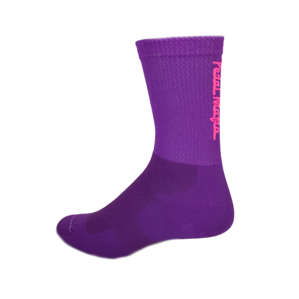 Pedal Mafia Royal Purple & Hyper Pink Tech Mesh Sock - SpinWarriors