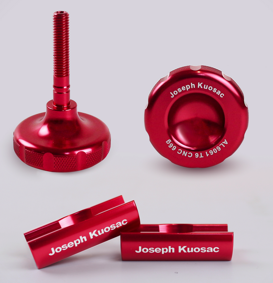 Joseph Kuosac Brompton Knob Hinge Clamp Set - Red (2pcs) - SpinWarriors