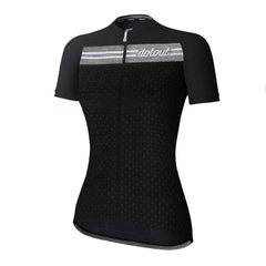 Dotout Stripe Women Jersey - Black/Melange Light Grey - SpinWarriors