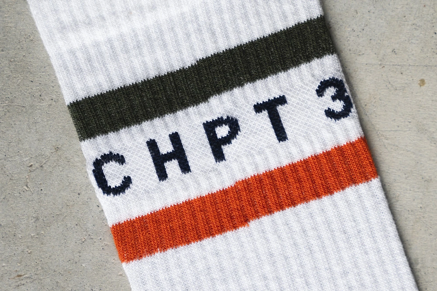 CHPT3 Tube Socks - White/Climbing Ivy - SpinWarriors