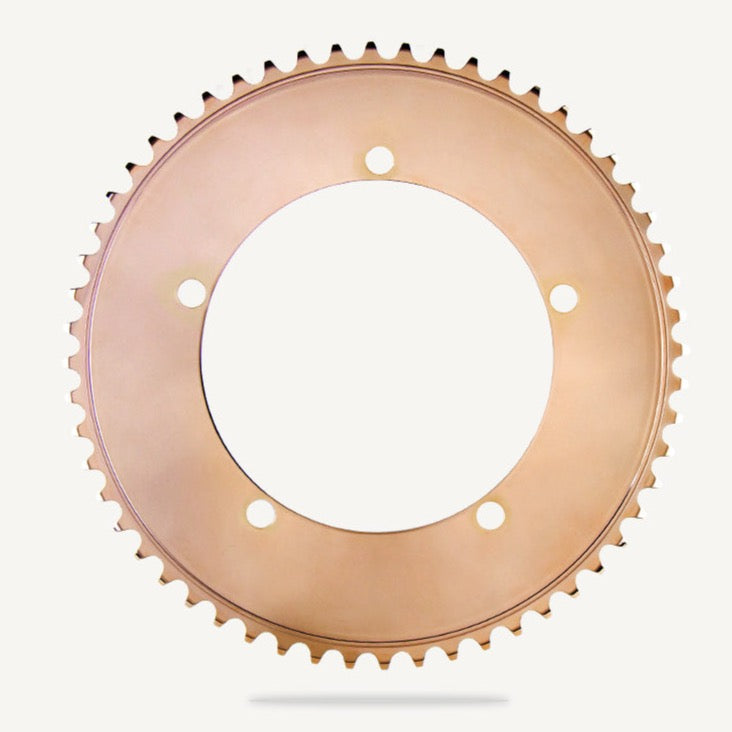 Bespoke Stealth Rose Arches BCD130 Chainring - Copper - SpinWarriors