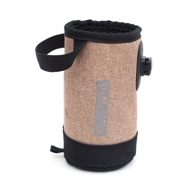 Vincita B124B-BR Brompton Bottle Bag with Klickfix Quad Adapter - Brown - SpinWarriors