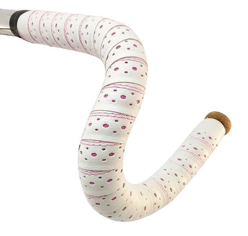 BTP Synthetic Leather Bar Tape - White/Pink