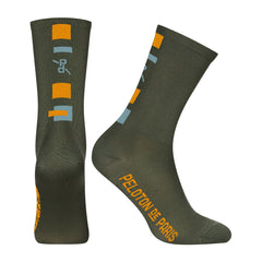 Peloton de Paris PLTN Socks - Blox Khaki - SpinWarriors
