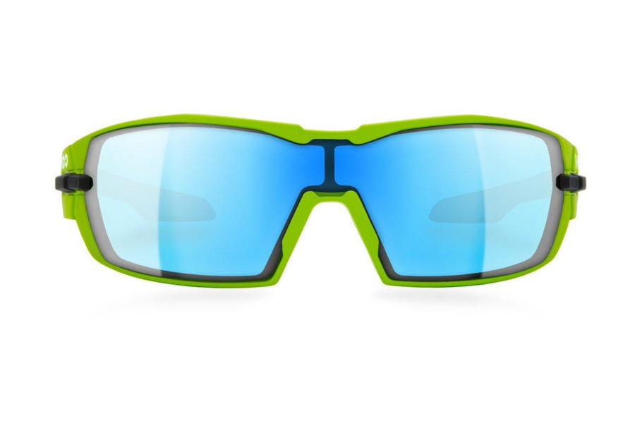 KOO Open Lime Sunglasses - Super Blue Lens - SpinWarriors