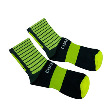 Chapeau! Lightweight Mid Ankle Sock - Lemon Stripes - SpinWarriors