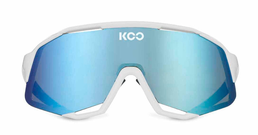 KOO Demos White/Turquoise Sunglasses - Turquoise Lens - SpinWarriors