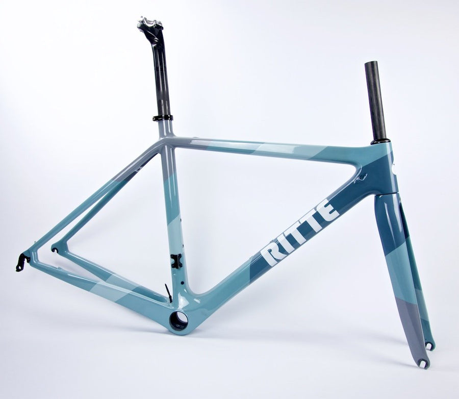 Ritte Ace Carbon Road Frameset (Rim Brake) - Blue Tri Color