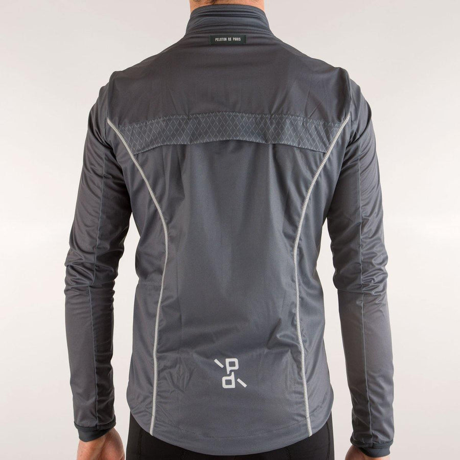 Peloton de Paris Elements Packable Jacket - Grey - SpinWarriors