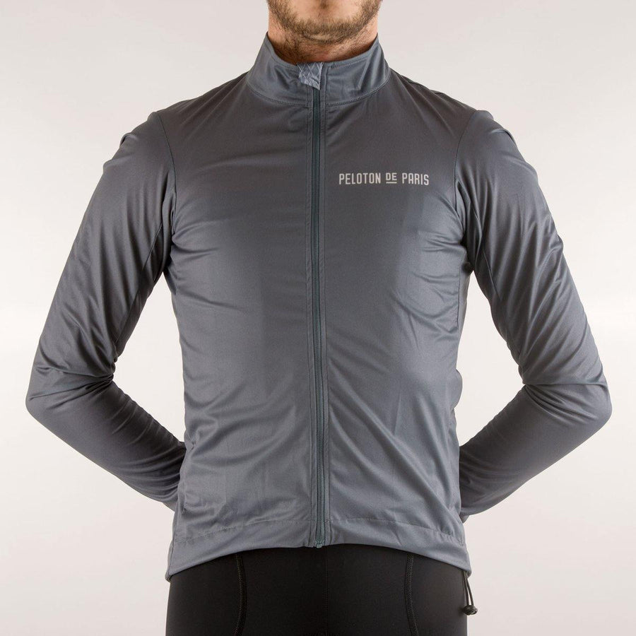 Peloton de Paris Elements Packable Jacket - Grey - SpinWarriors