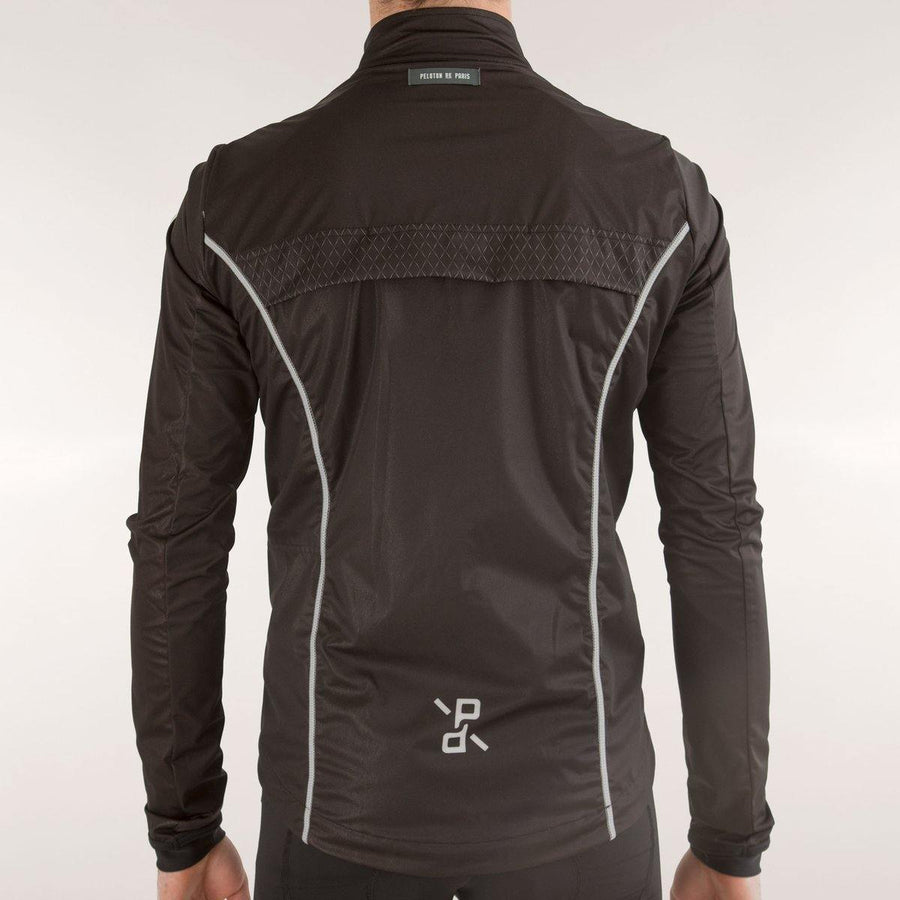 Peloton de Paris Elements Packable Jacket - Black - SpinWarriors
