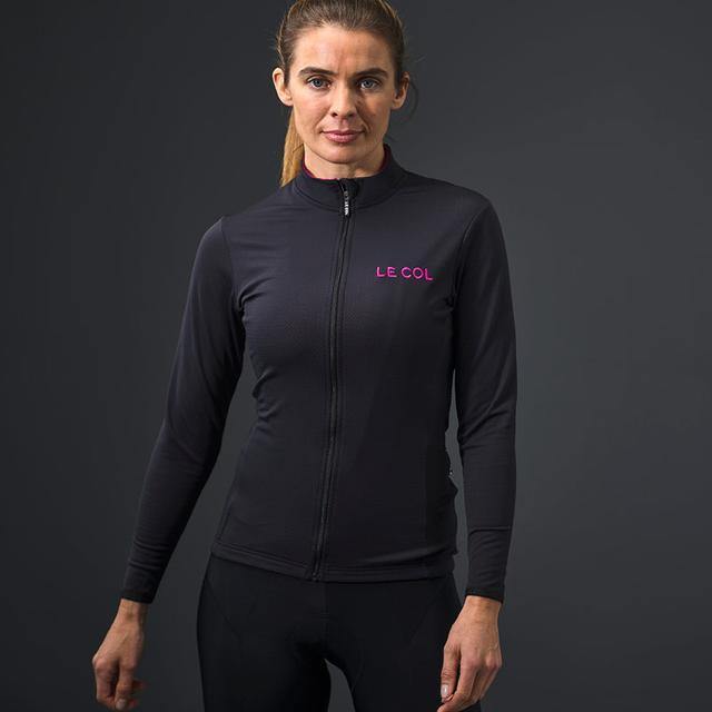 Le Col Hors Categorie Women Long Sleeve Jersey - Black/Cerise - SpinWarriors