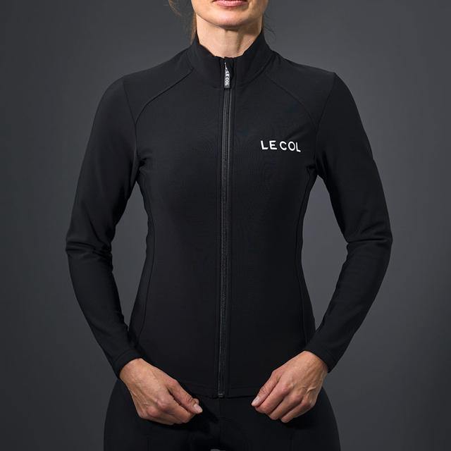 Le Col Pro Aqua Zero Women Long Sleeve Jersey - Black/White - SpinWarriors