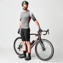 Dotout Vertical Jersey - Melange Light Grey/Black - SpinWarriors