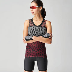 Dotout Flash Women Top - Black/Red - SpinWarriors