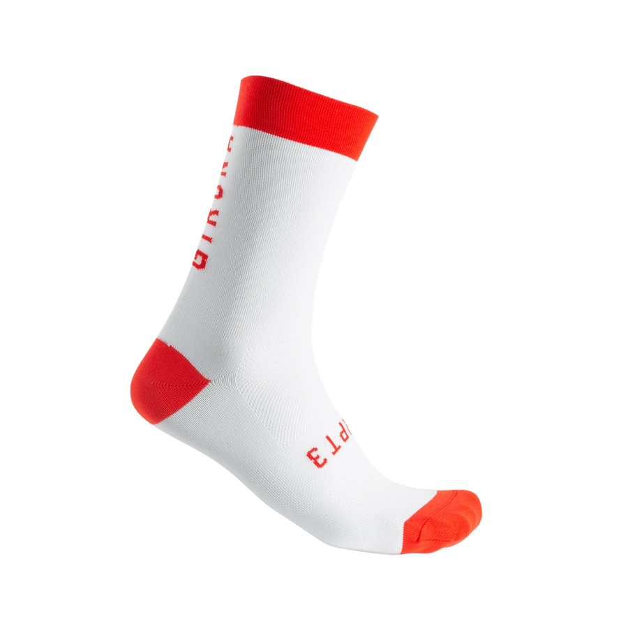 CHPT3 Girona S2 Socks - White/Fire Red - SpinWarriors