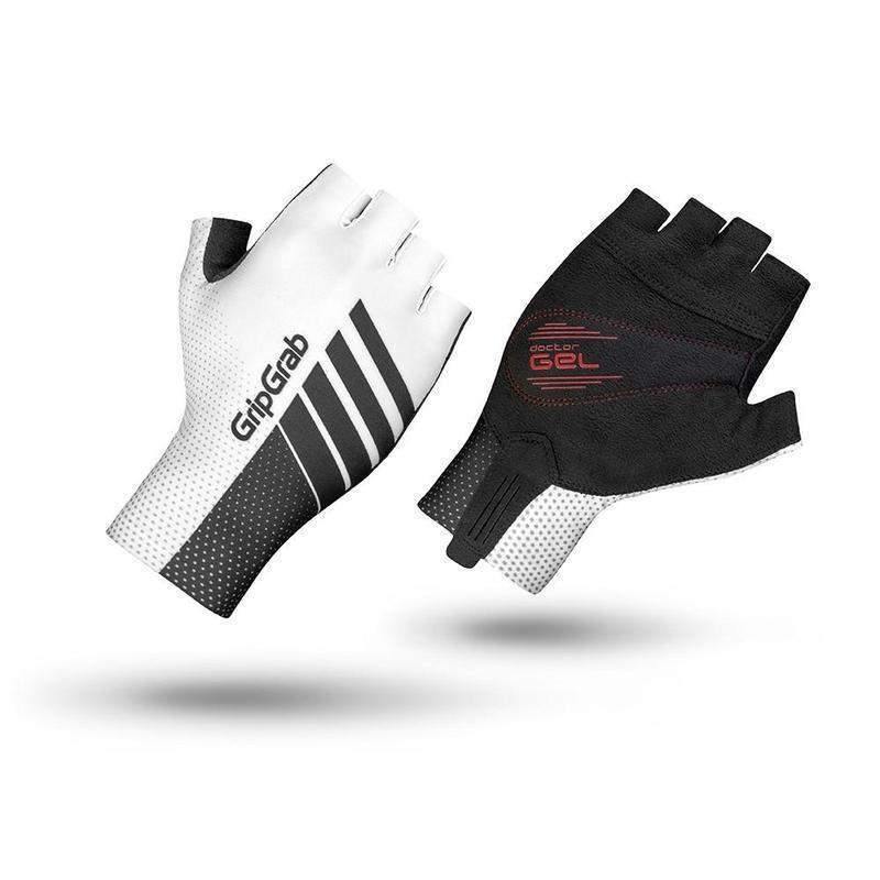 GripGrab Aero TT Raceday Glove - White/Black - SpinWarriors