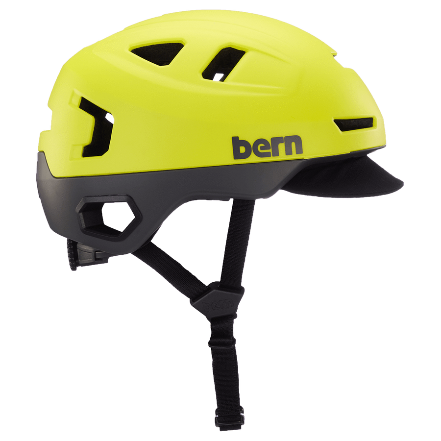Helmet Sepeda Lipat Urban Bern Hudson - Matte Hyper Green - SpinWarriors
