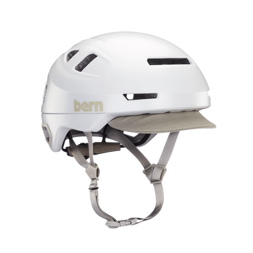 Helm Sepeda MIPS Bern Hudson - Satin White - SpinWarriors