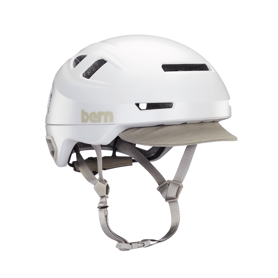 Helm Sepeda MIPS Bern Hudson - Satin White - SpinWarriors
