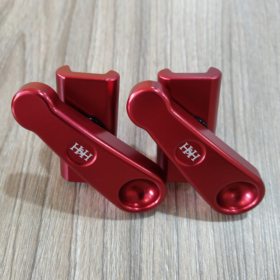 H&H Brompton Finger Dimple Hinge Clamp Set - Red - SpinWarriors