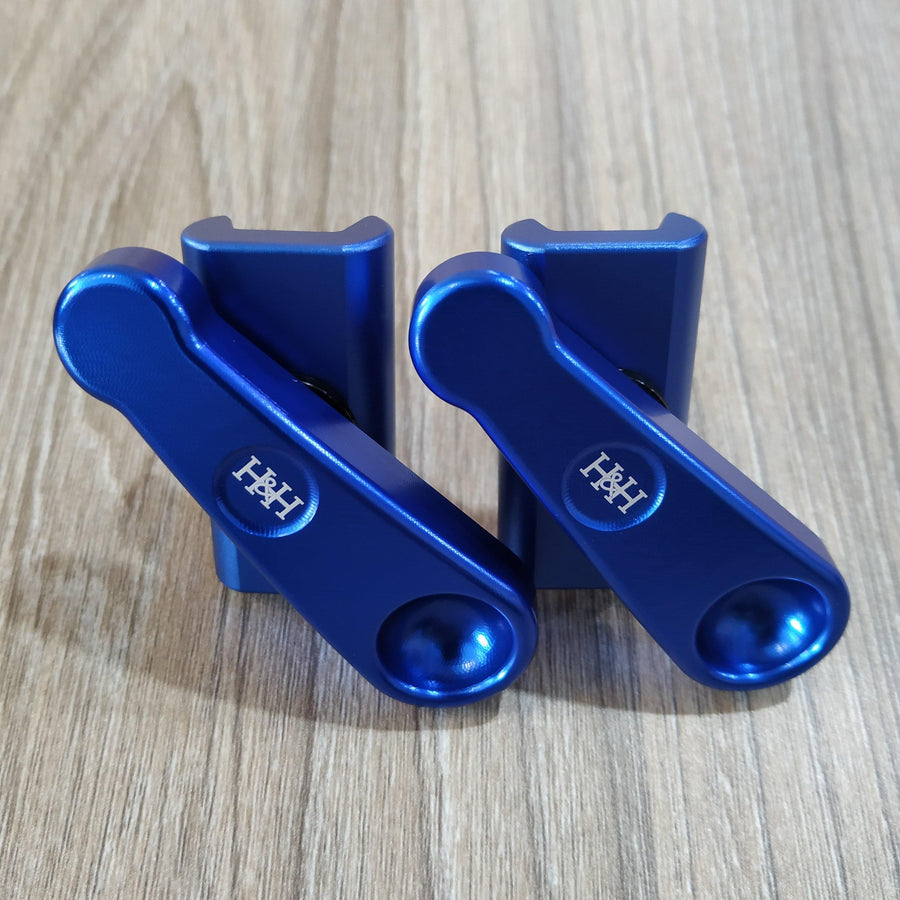 H&H Brompton Finger Dimple Hinge Clamp Set - Blue - SpinWarriors