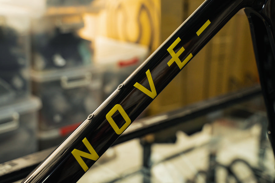 NOVE Race Carbon Road Disc Frameset - Glossy Black/Yellow