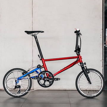 Tyrell IVE Sports Folding Bike - Metallic Red/Metallic Blue
