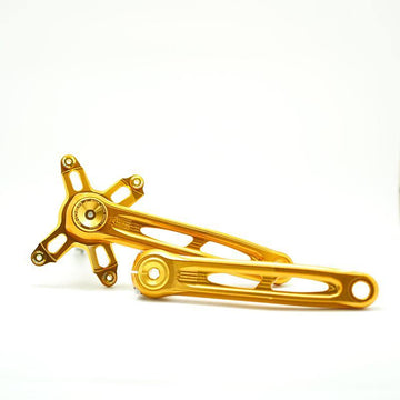 Ridea ITM4CT170TMA-22 Brompton Titanium Axle Crank - Gold - SpinWarriors