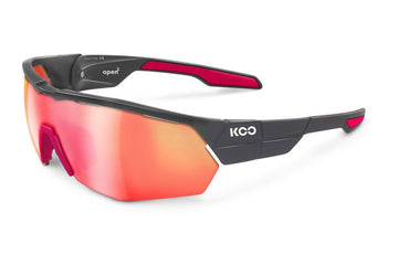 KOO Open Cube Anthracite/Cherry Sunglasses - Red Mirror Lens - SpinWarriors