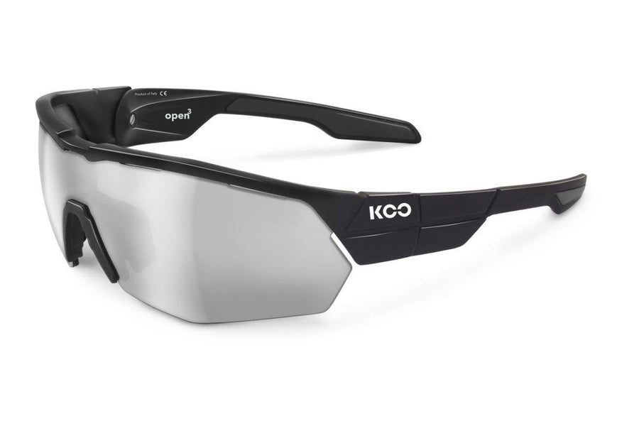 KOO Open Cube Black Sunglasses - Smoke Mirror Lens - SpinWarriors
