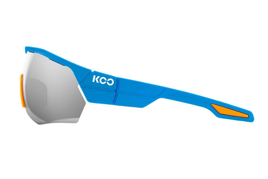 KOO Open Cube Lightblue/Orange Sunglasses - Ultra White Lens - SpinWarriors