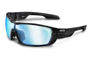 KOO Open Black Matt Sunglasses - Super Blue Lens - SpinWarriors