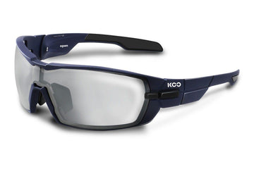 KOO Open Blue Matt Sunglasses - Smoke Mirror Lens - SpinWarriors