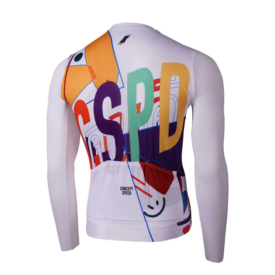 Concept Speed (CSPD) GoGoGo!!! Long Sleeve Jersey - White