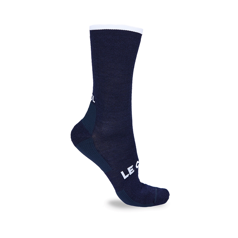 Le Col Tech Wool Cycling Socks - Navy/White - SpinWarriors