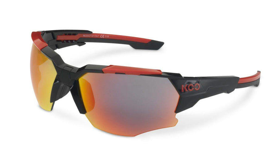 KOO Orion Black/Red Sunglasses - Red Mirror Lens - SpinWarriors