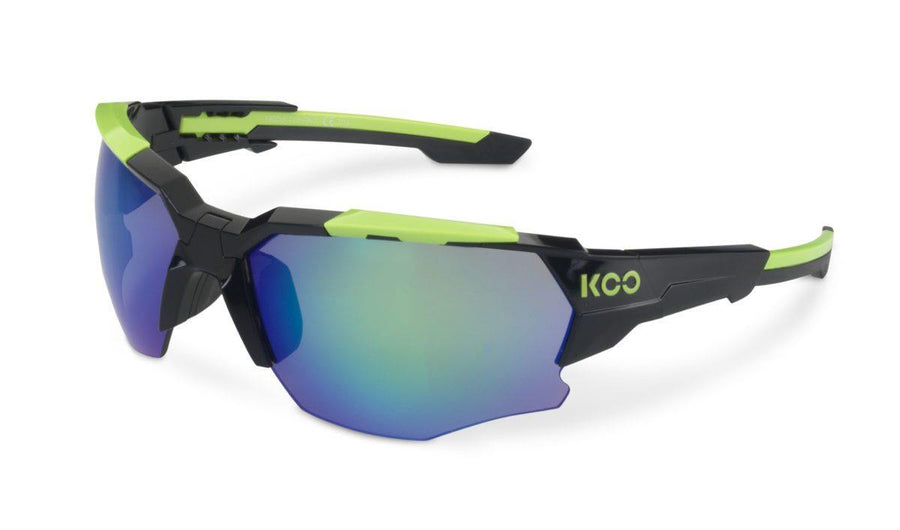 KOO Orion Black/Lime Sunglasses - Lime Lens - SpinWarriors