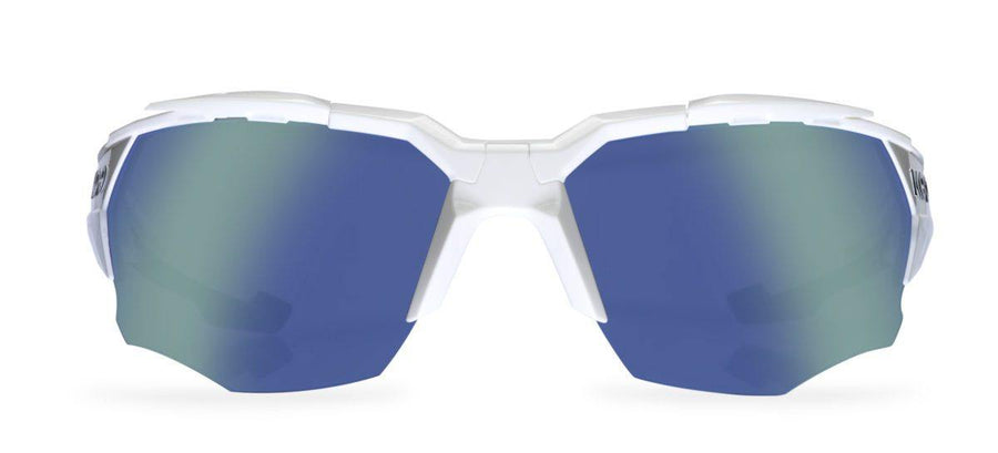KOO Orion White Sunglasses - Lime Lens - SpinWarriors