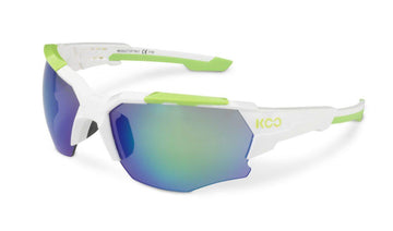 KOO Orion White/Lime Sunglasses - Lime Lens - SpinWarriors