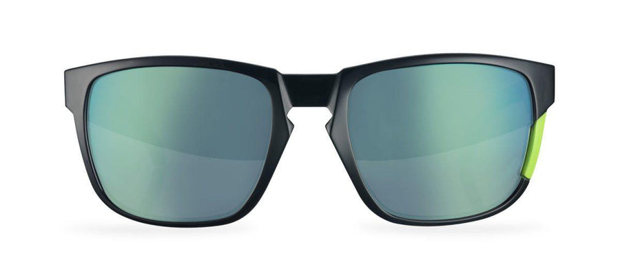 KOO California Black/Lime Sunglasses - Deep Green Lens - SpinWarriors