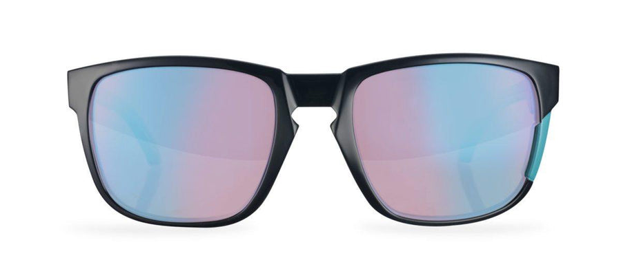 KOO California Black/Blue Sunglasses - Blue Mirror Lens - SpinWarriors