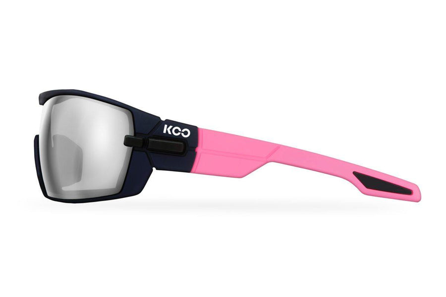 KOO Open Pink/Navy Sunglasses - Smoke Mirror Lens - SpinWarriors