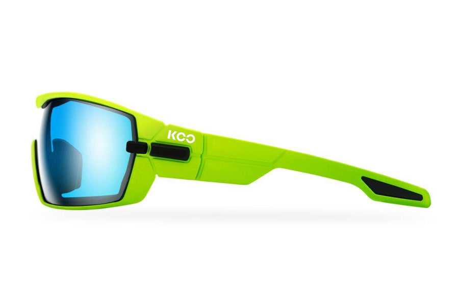 KOO Open Lime Sunglasses - Super Blue Lens - SpinWarriors