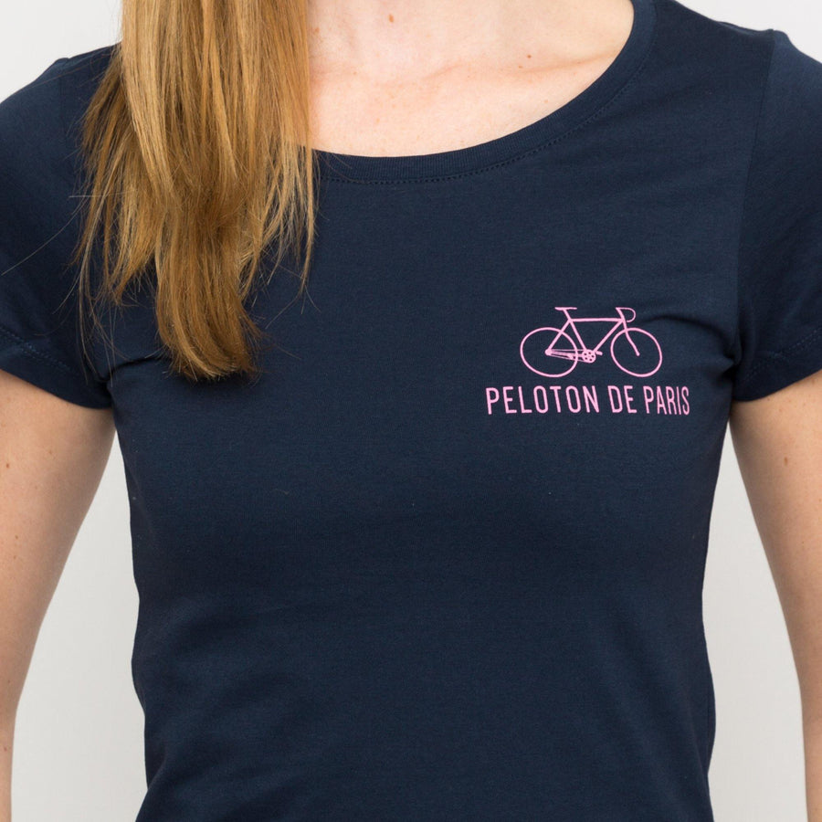 Peloton de Paris The Classic Navy Women T-Shirt - SpinWarriors