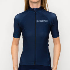 Peloton de Paris Veins Navy Storm Woman Jersey - SpinWarriors