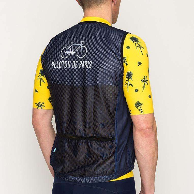 Peloton de Paris Race Gilet - Navy – SpinWarriors